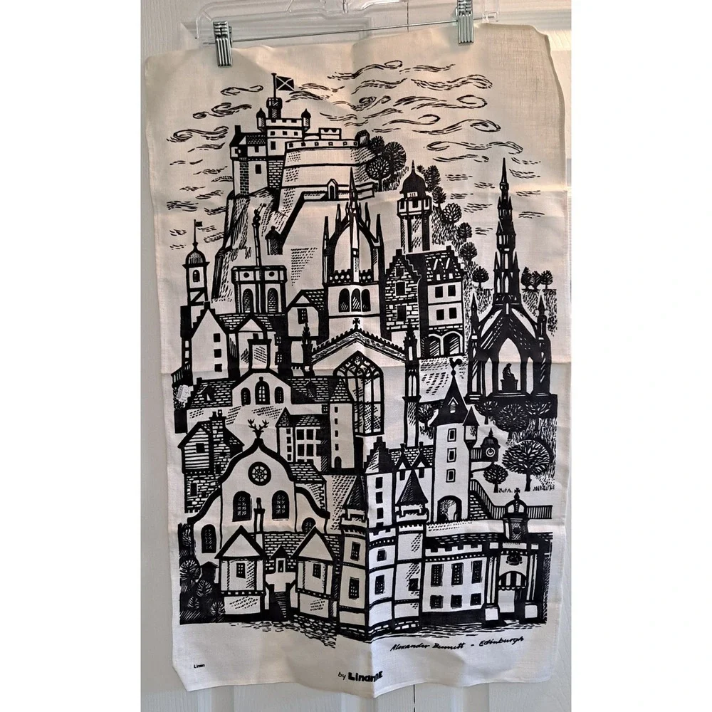 Lot‎ Of 3 Tea Towels Mary Queen Of Scots/ Edinburg /Tewkesbury Abbey